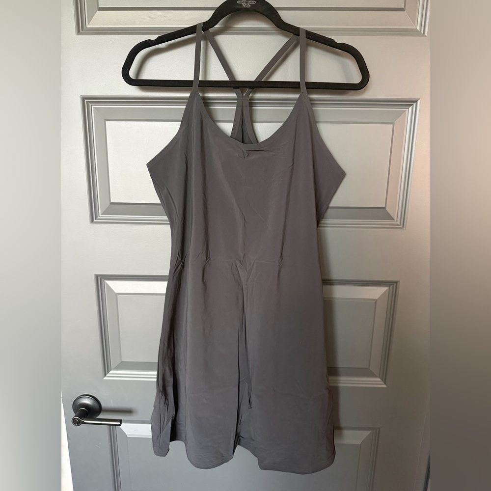 Outdoor Voices Black Dress with Built In Shorts & Pocket
